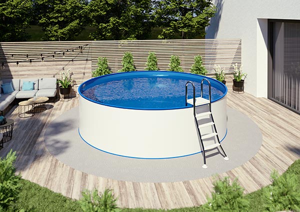 Summer Fun Pool Folie rund ø 2,00m x 1,20m Folienstärke 0,6mm blau mit Einhängebiese Poolfolie Innenhülle 200 x 120 cm Stahlwandpool Rundpool