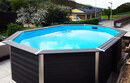 Composite Pool / Ovalpool, blaue Innenhülle
