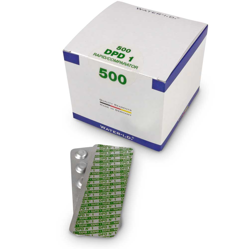 500 Stk. DPD 1 Rapid Tabletten für Pooltester Chlor (1 Karton)