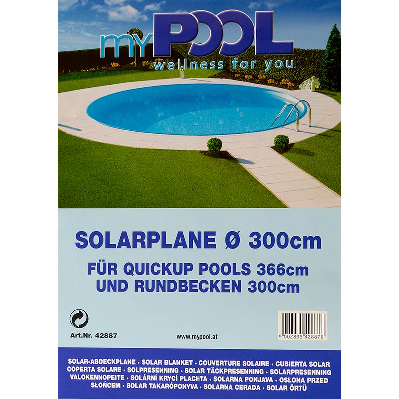 Solarplane für Rundbecken Ø 3,00 m | Quick Up Pool 3,66 m - 180µm