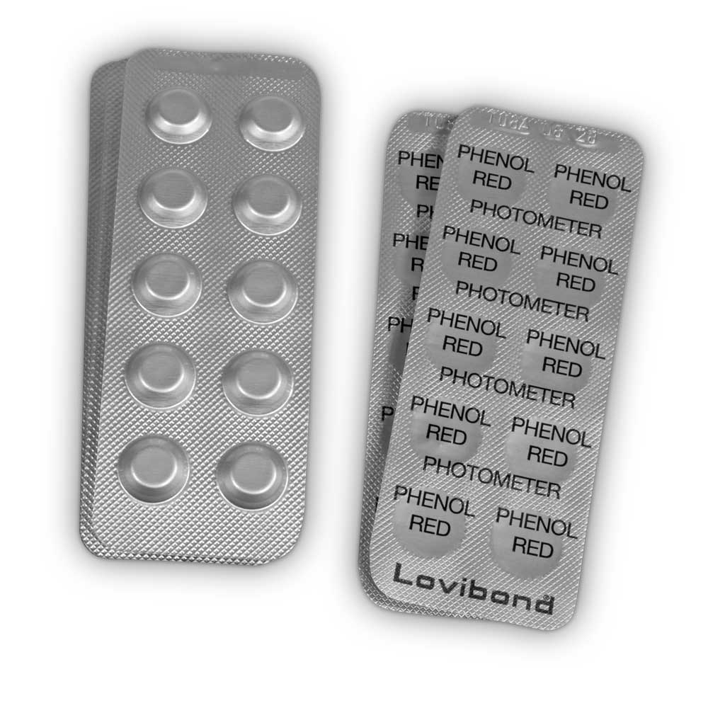 Phenol Red Photometer 250 Tabletten (25 Streifen)
