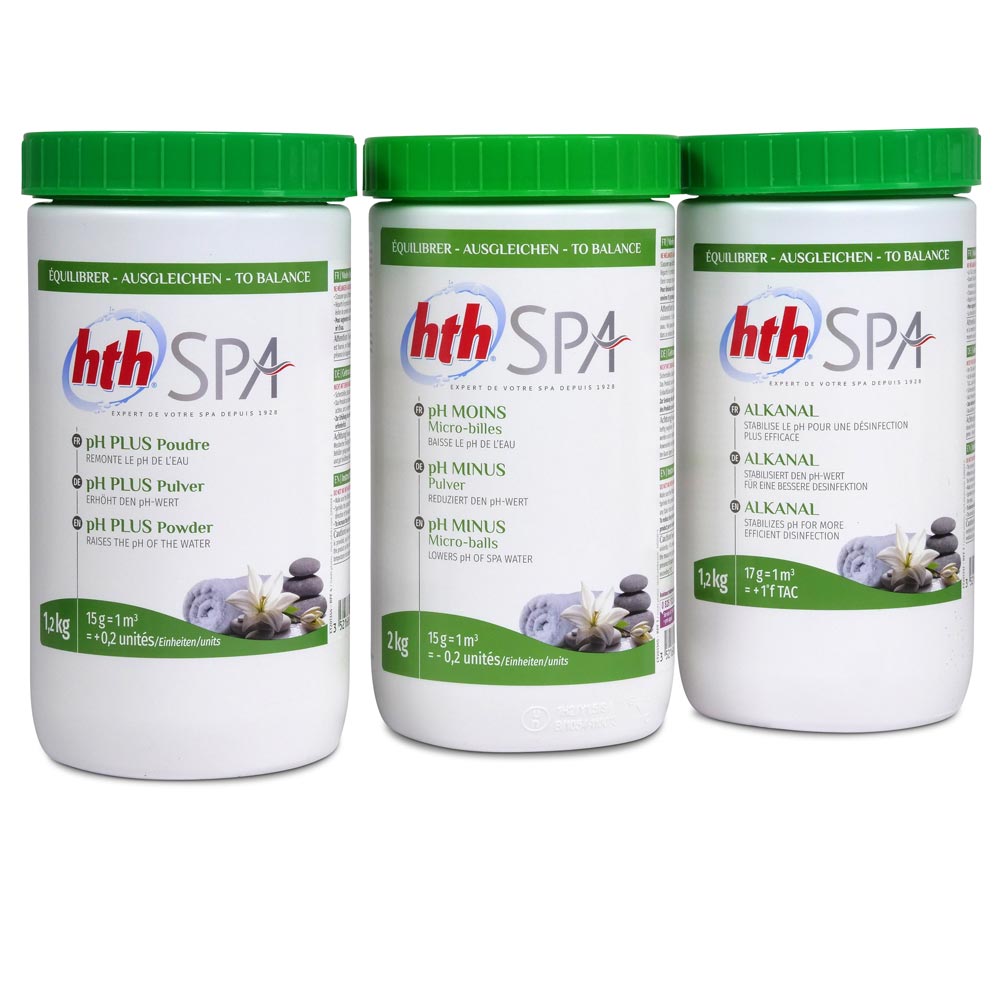 SET> hth SPA pH-Minus, pH-Plus + Alkanal 4,4 kg