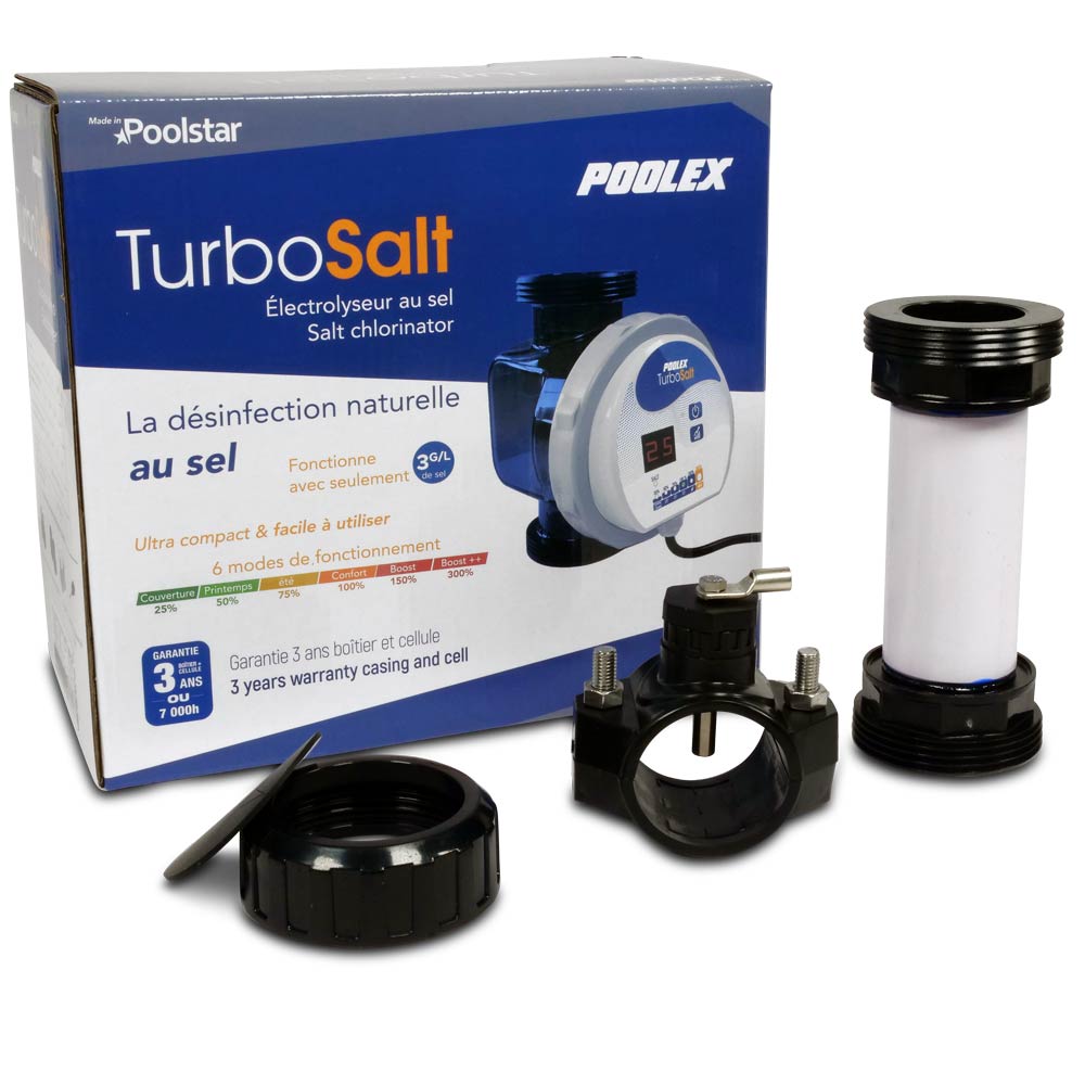 SET> Turbo Salt Salz-Elektrolysegerät für Schwimmbecken 5 - 10 m³