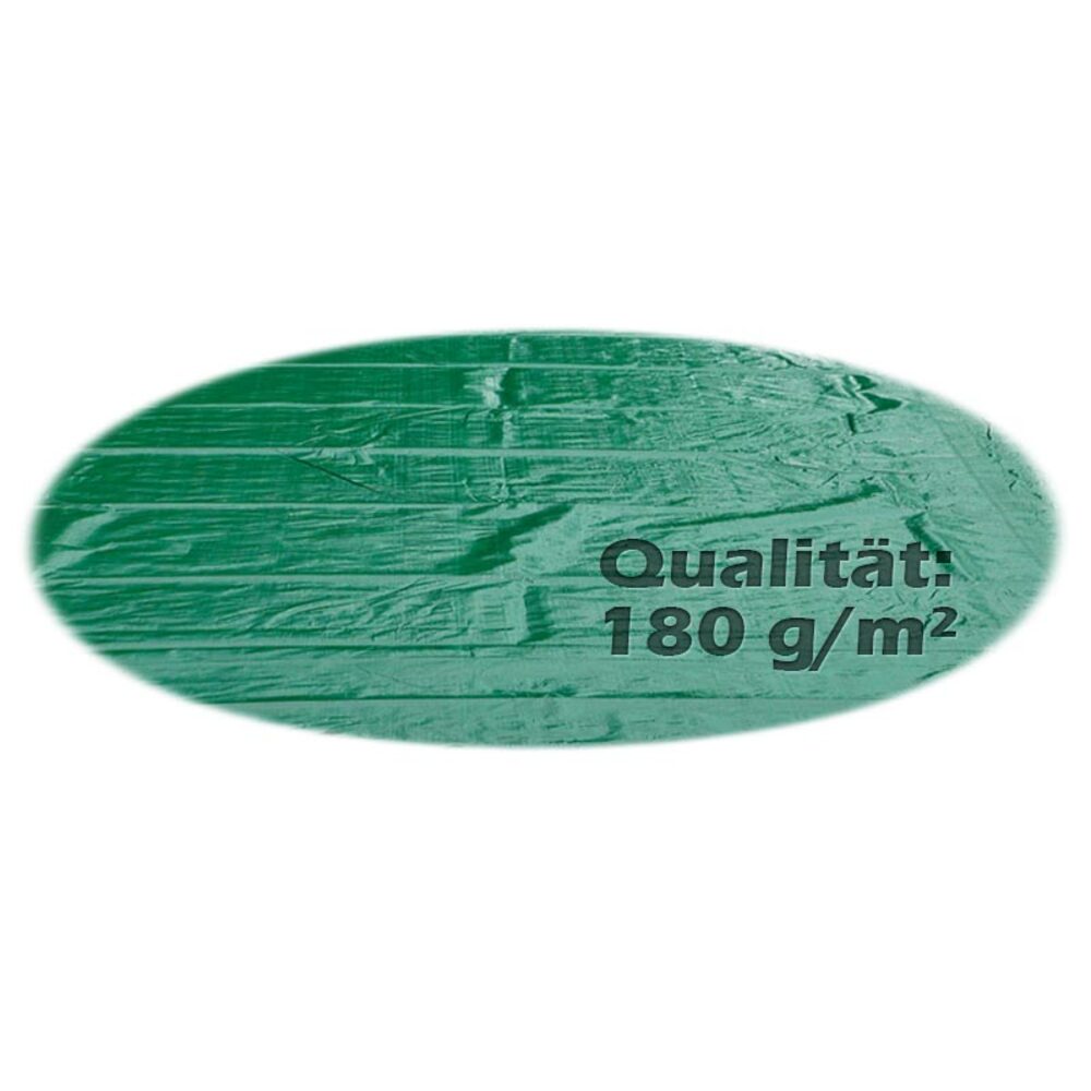 Abdeckplane 180g/m² grün/schwarz für 5,30 x 3,20 - 5,40 x 3,50 m Oval-/Achtform Pool