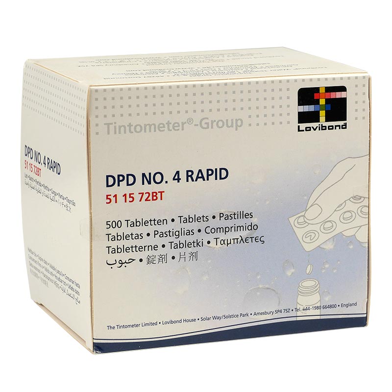 DPD 4 Rapid Tabletten Lovibond 50 Tabletten (5 Streifen)