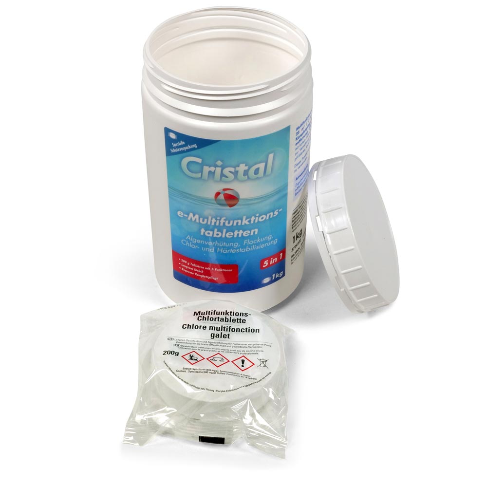 CRISTAL e-Chlor-Multifunktion-Tabletten (200g) 5,0 kg