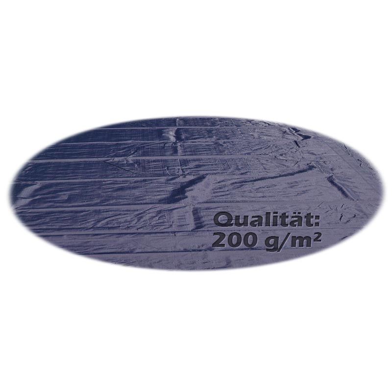 Abdeckplane 200g/m² blau/schwarz für 4,70-4,90 x 3,00 m Oval-/Achtform Pool