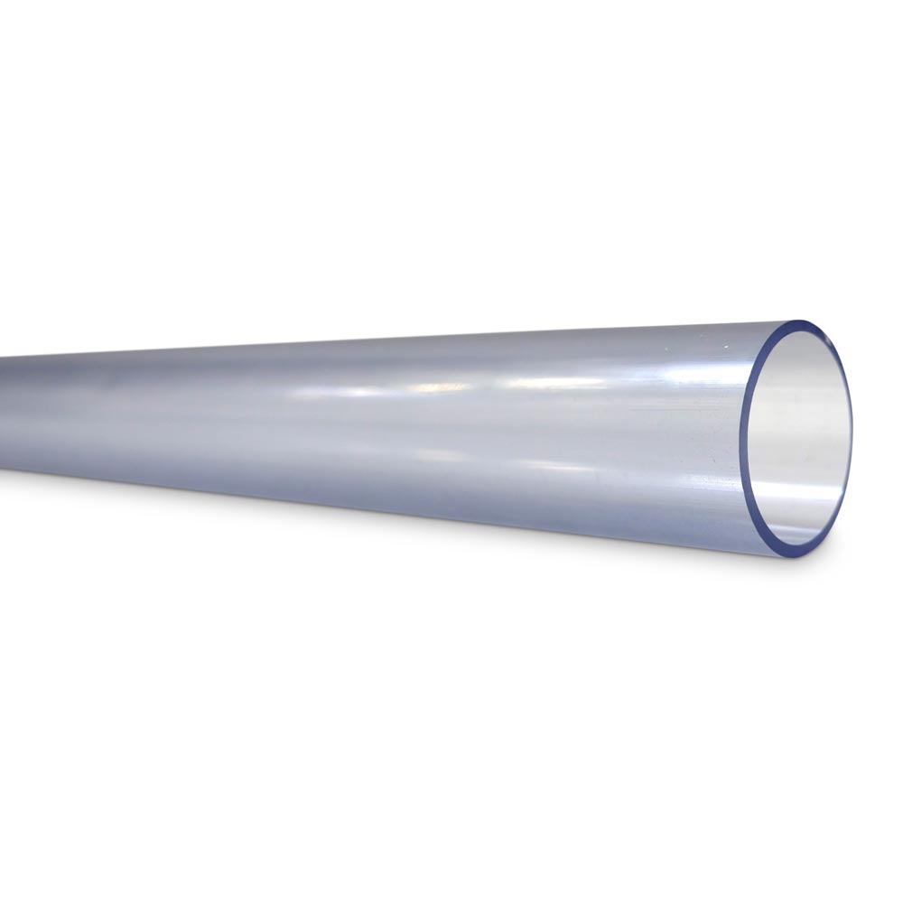 d 50 PVC Rohr ohne Muffe transparent 1,0 m