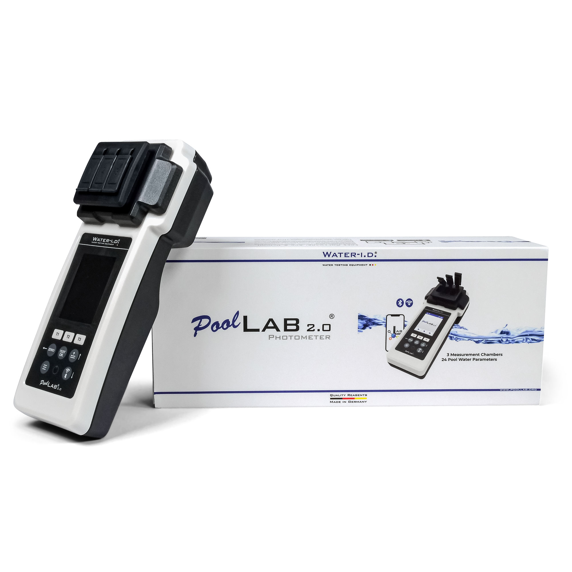 PoolLab 2.0 Photometer SPECIAL EDITION inkl. 50 Phenol Red + 50 DPD1 Testtabletten