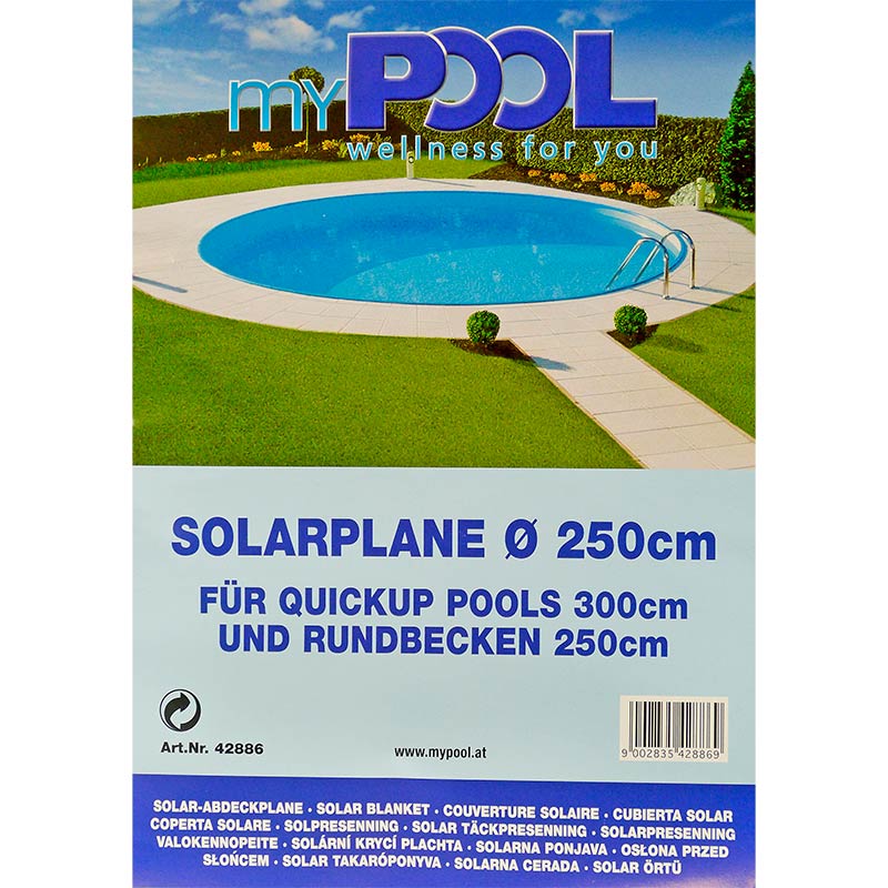 Solarplane für Rundbecken Ø 2,50 m | Quick Up Pool 3,00 m - 180µm