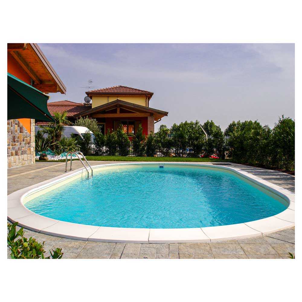 Beckenrandsteine ONDA natura Oval-Pool 4,90 x 3,00 m Terracotta