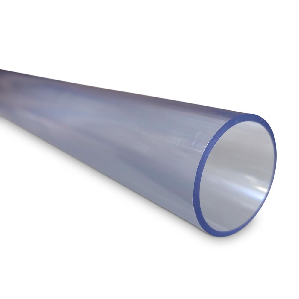 d 63 PVC Rohr ohne Muffe transparent 1,0 m