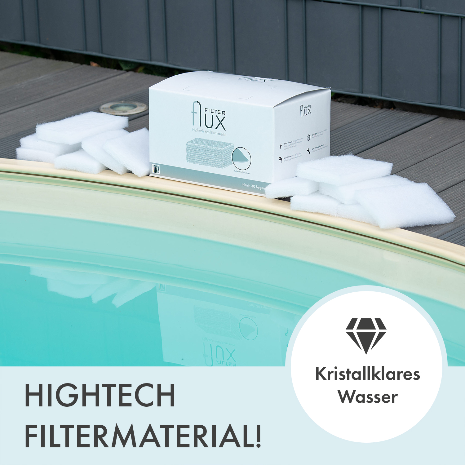 Filter flux SILBER Hightech Poolfiltermaterial (1-lagig)
