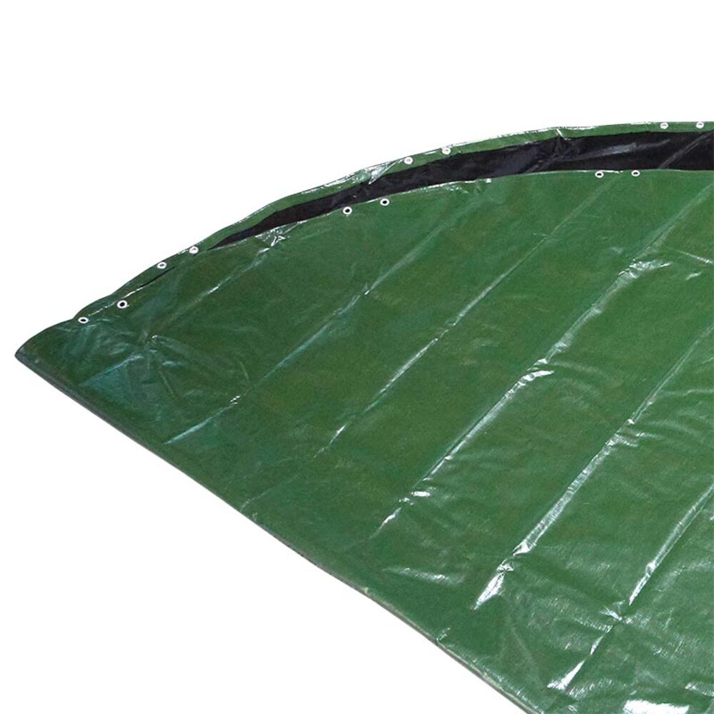 Abdeckplane 180g/m² grün/schwarz für 7,70 x 5,00 m Oval-/Achtform Pool