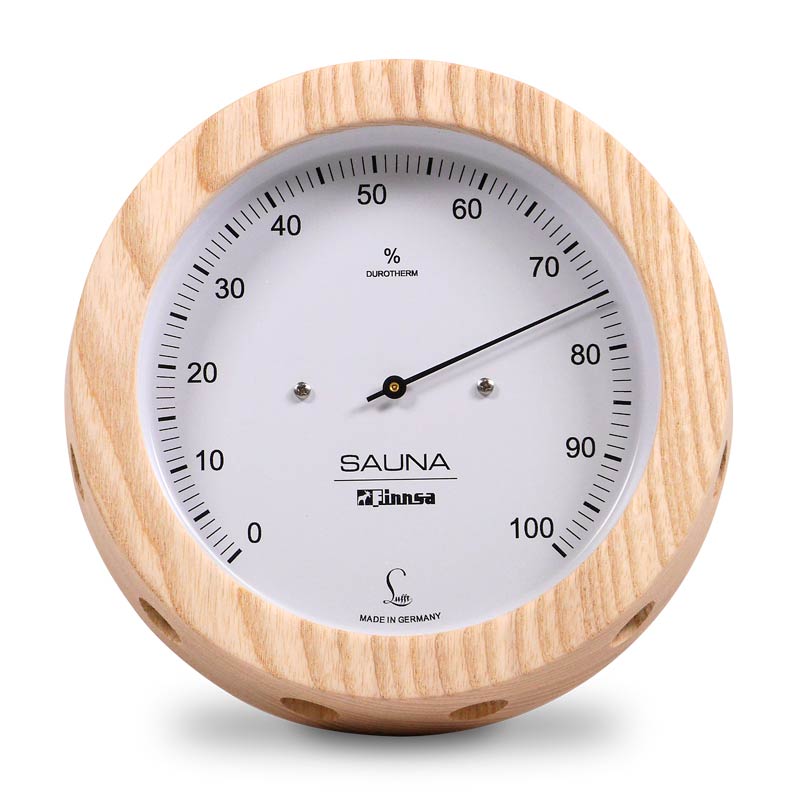 Sauna-Hygrometer 150 mm -Profi-, in Holz gefasst