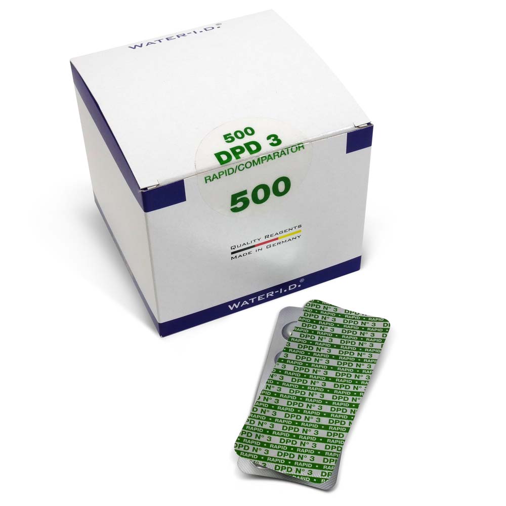 500 Stk. DPD 3 Rapid Tabletten für Pooltester Chlor (1 Karton)
