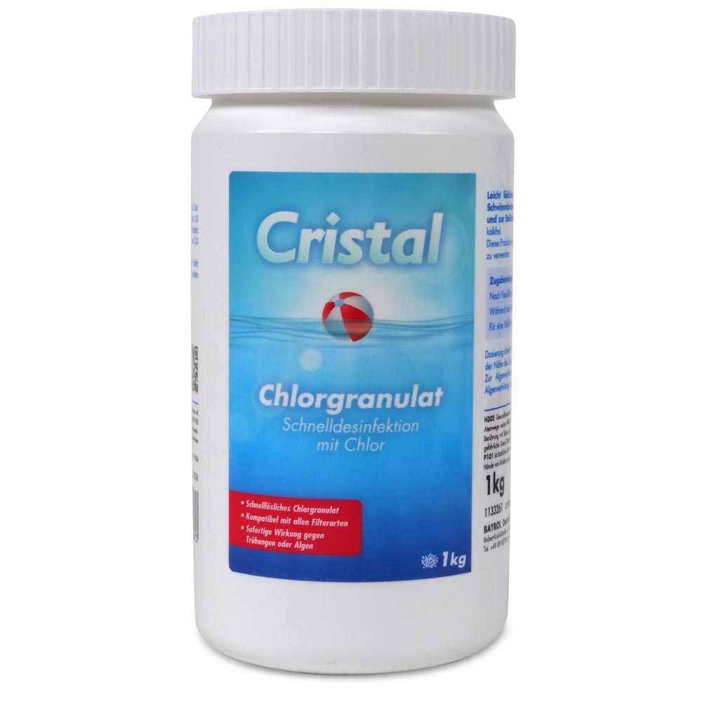 CRISTAL Chlor-Granulat 1 kg für Whirlpool & Spa