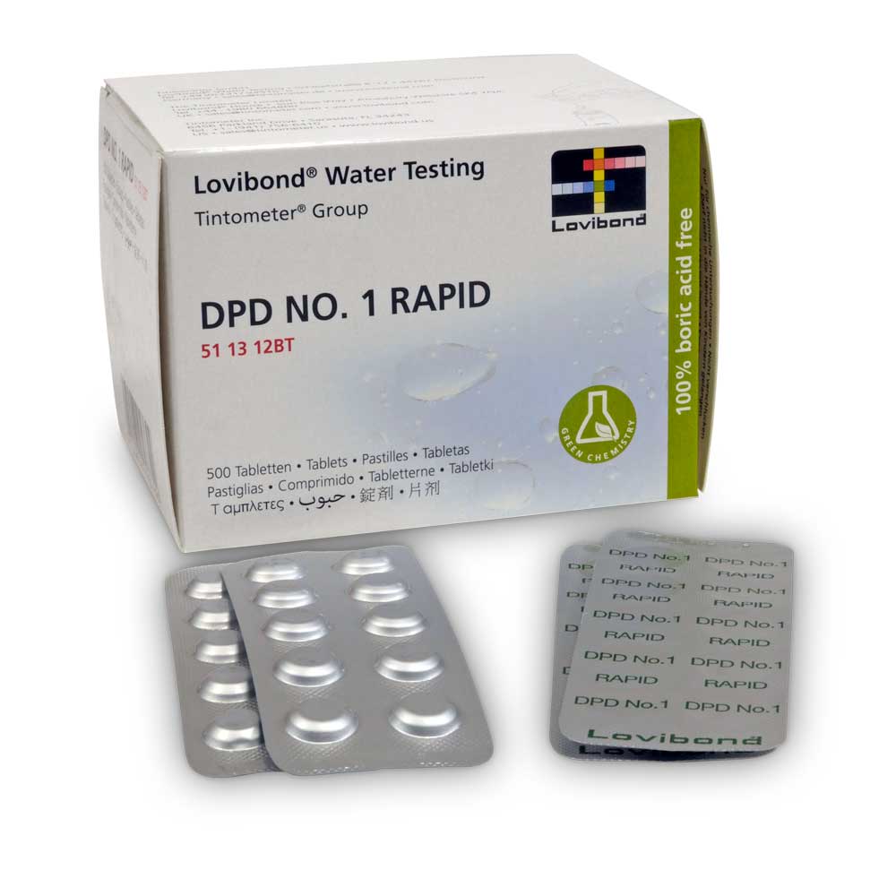 DPD 1 Rapid Tabletten Lovibond 500 Tabletten (50 Streifen)
