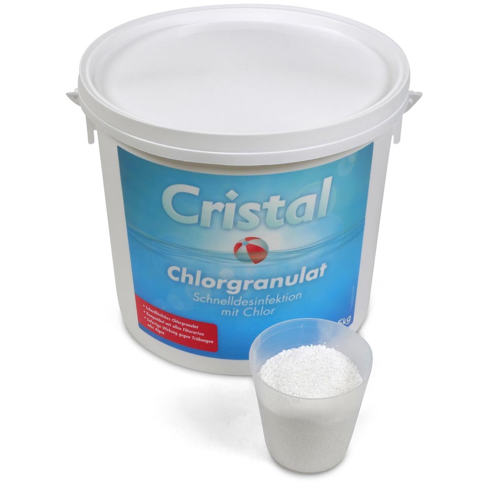 CRISTAL SET Chlorgranulat 5,0 kg + Pooltester Ch/pH