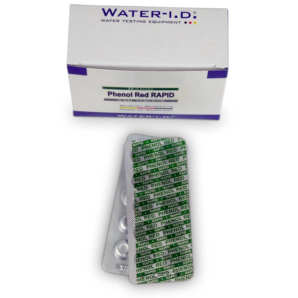 250 Stk. Phenol Red Rapid Tabletten für Pooltester pH (25 Streifen)