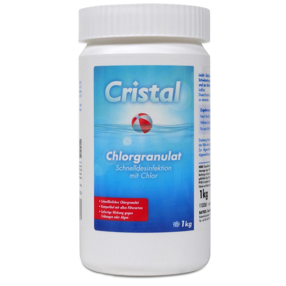 CRISTAL Chlor-Granulat 1 kg für Whirlpool & Spa