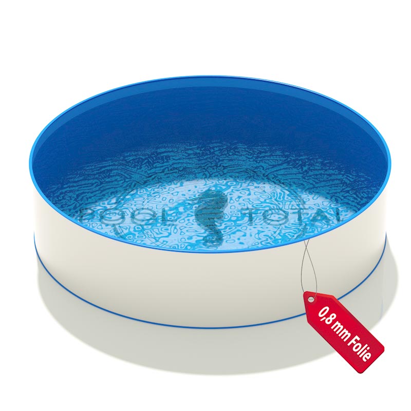 Pool Ø 2,50 x 1,20 m Folie blau 0,8mm EB, Stahl 0,6mm
