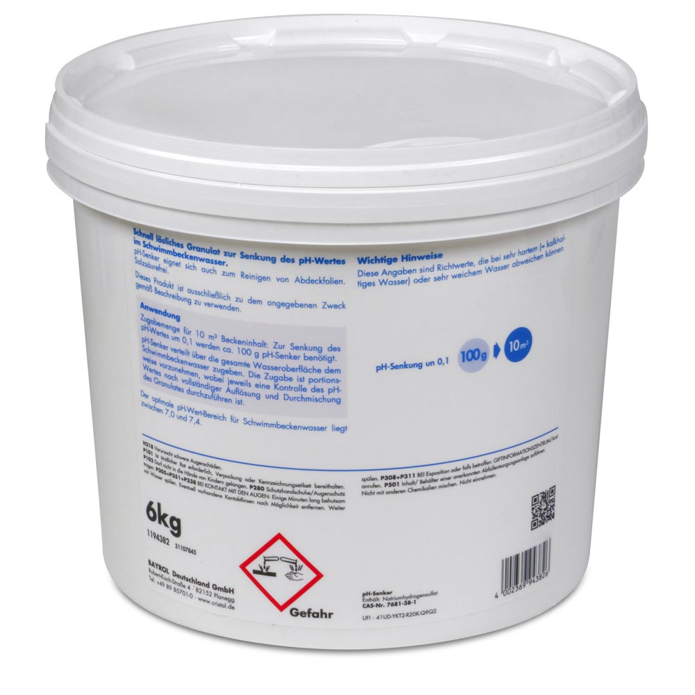 CRISTAL pH-Senker Granulat 6,0 kg