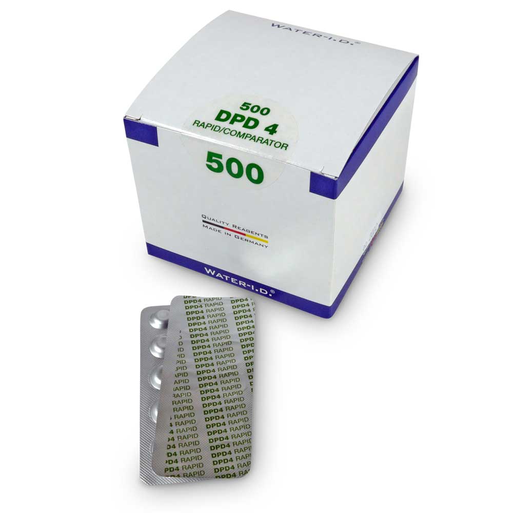 500 Stk. DPD 4 Rapid Tabletten für Pooltester Sauerstoff (1 Karton)