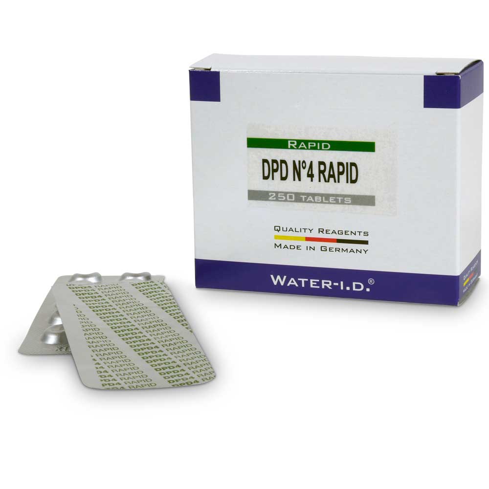 250 Stk. DPD 4 Rapid Tabletten für Pooltester Sauerstoff (25 Streifen)