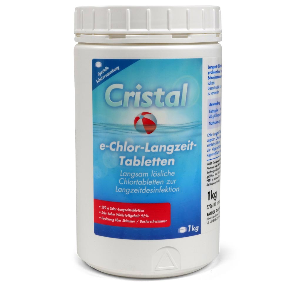 CRISTAL e-Chlor-Langzeit-Tabletten (200g) 1,0 kg