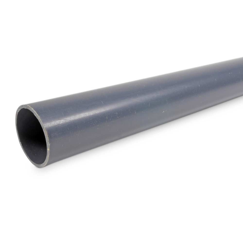 d 50 PVC Rohr ohne Muffe grau 1,0 m