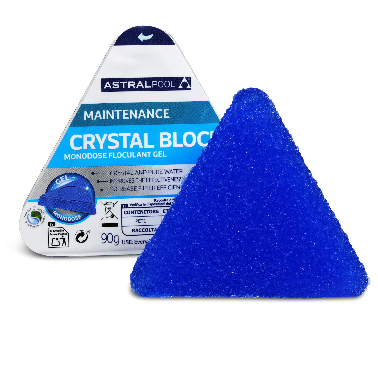 Astralpool Crystal Block Flockungsmittel (Gel) im handlichen Dosierblock