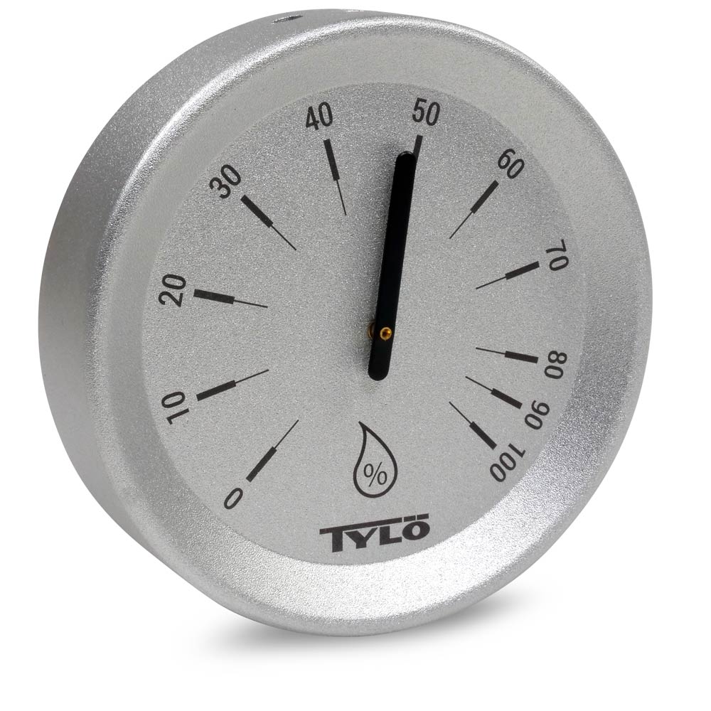 Tylö Hygrometer Brilliant Silver Grey