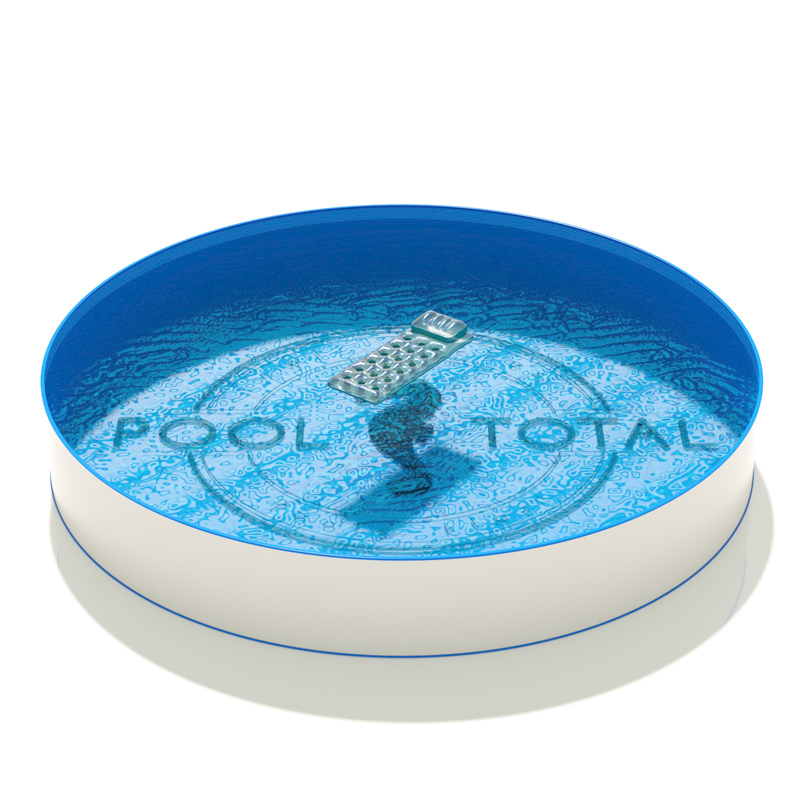 Pool Ø 8,00 x 1,20 m Folie blau 0,8mm EB Handlauf STYLE