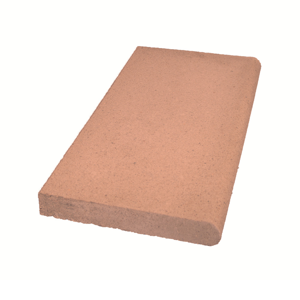 Beckenrandsteine für Rundbecken ohne Schwallkante-Beton Ø 3,20m Terracotta