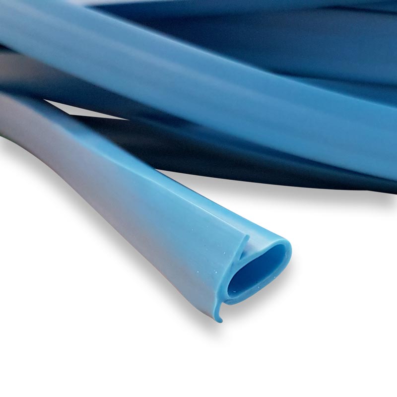 Kederband für Handlauf mit Keilbiese, blau Ø 2,50 m