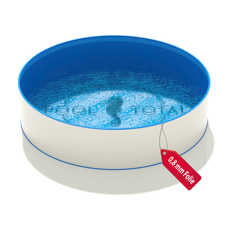 Pool Ø 3,50 x 1,50 m Folie blau 0,8mm EB Stahl 0,7mm