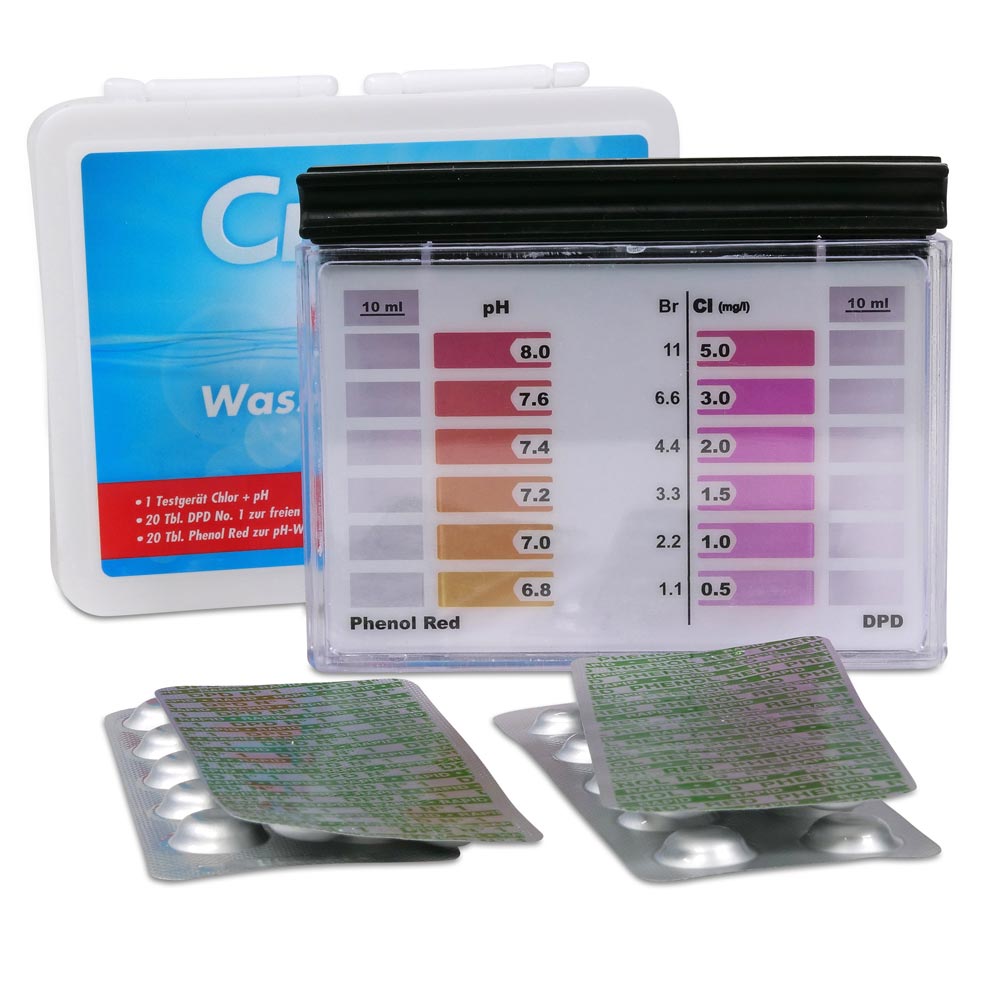 CRISTAL SET Wassertestgerät Chlor pH + Nachfüllpackung