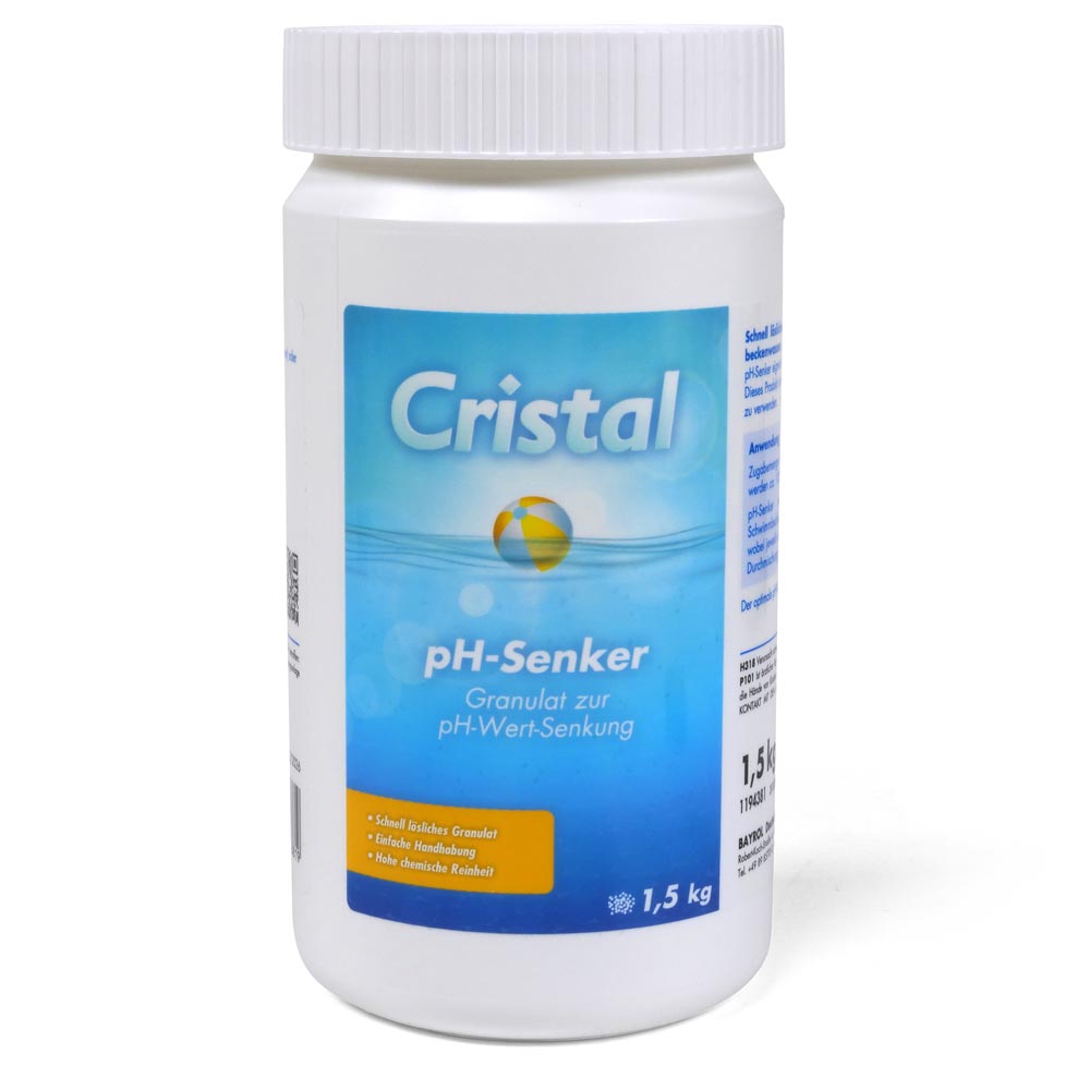 CRISTAL pH-Minus Granulat 1,5 kg für Whirlpool & Spa