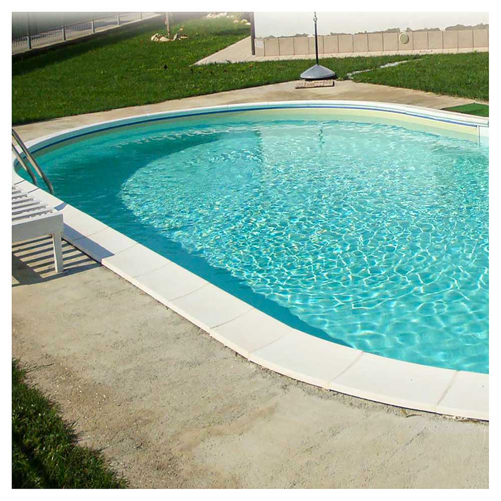 Beckenrandsteine ONDA natura Oval-Pool 4,90 x 3,00 m Weiß