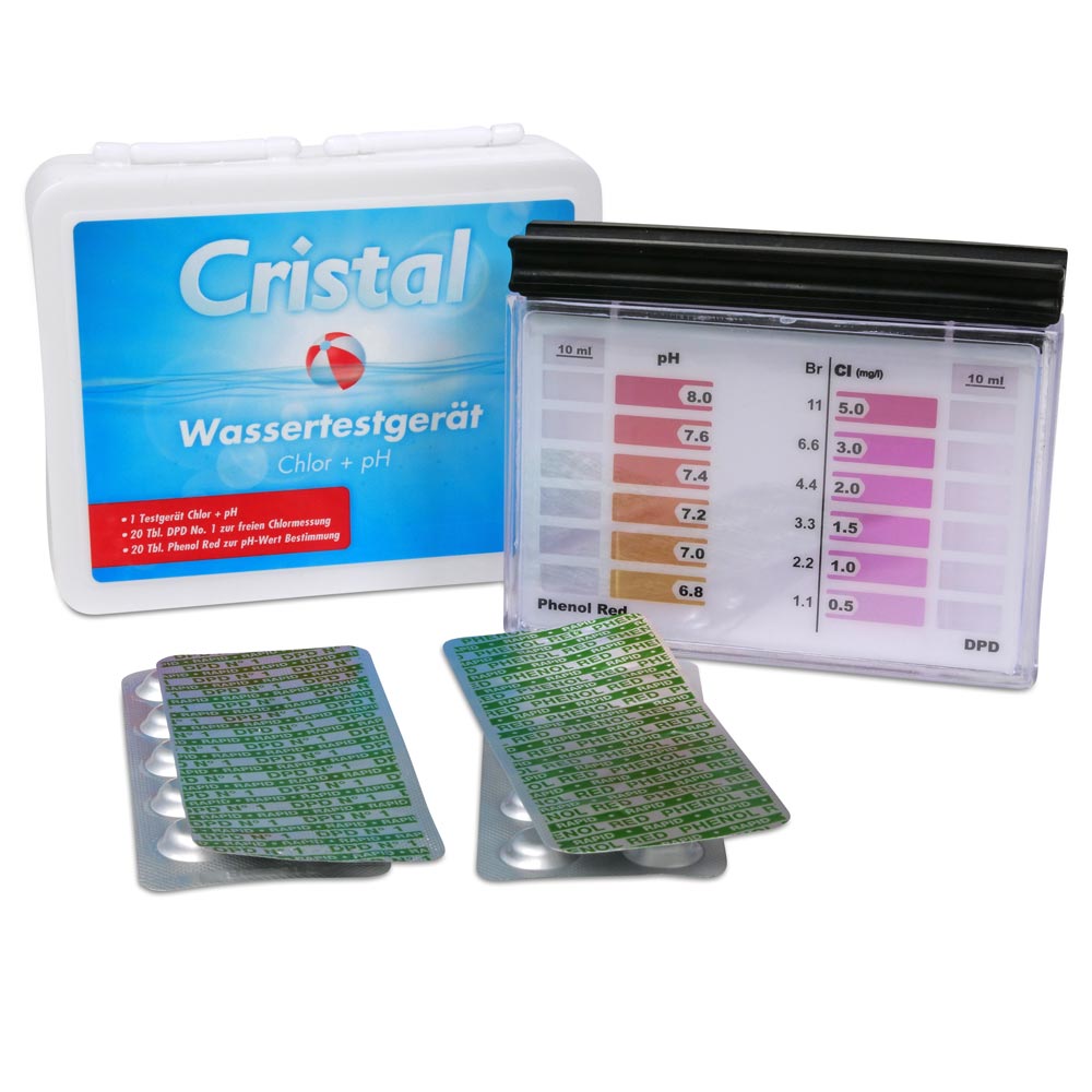 CRISTAL SET Chlorgranulat 5,0 kg + Pooltester Ch/pH