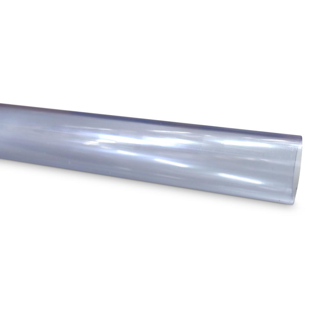 d 50 PVC Rohr ohne Muffe transparent 1,0 m