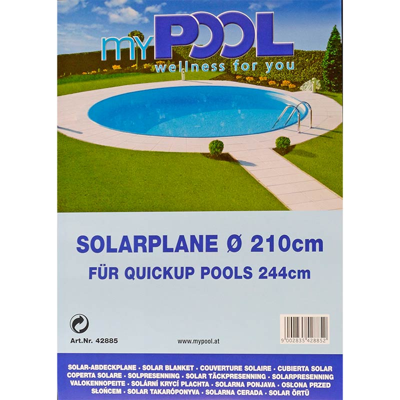 Solarplane für Rundbecken Ø 2,10 m | Quick Up Pool 2,44 m - 180µm