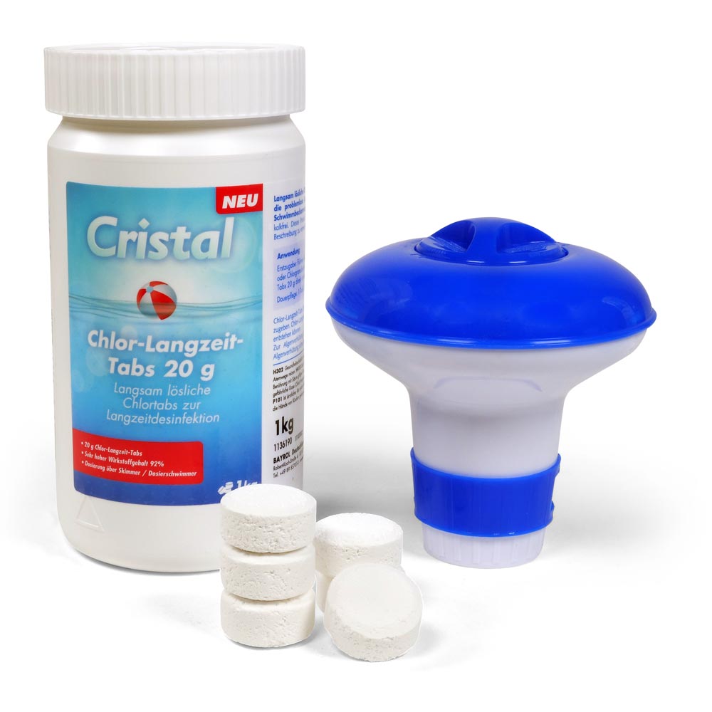 CRISTAL Chlor-Langzeit-Minitab 20g + Dosierschwimmer