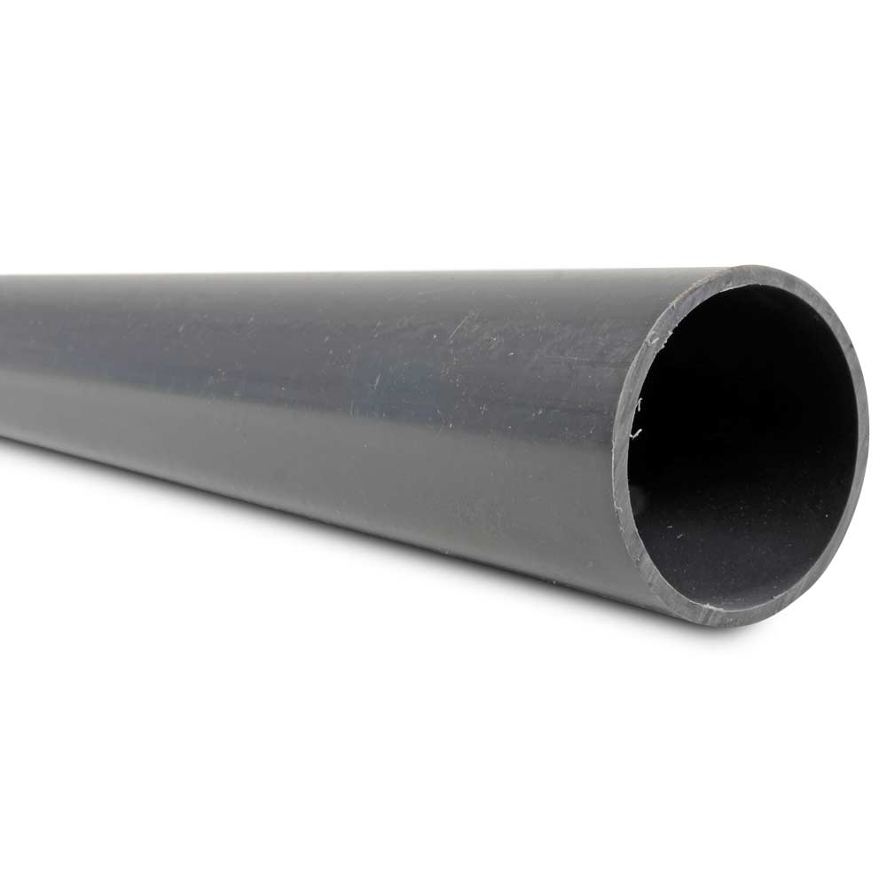 d 63 PVC Rohr ohne Muffe grau 1,5 m