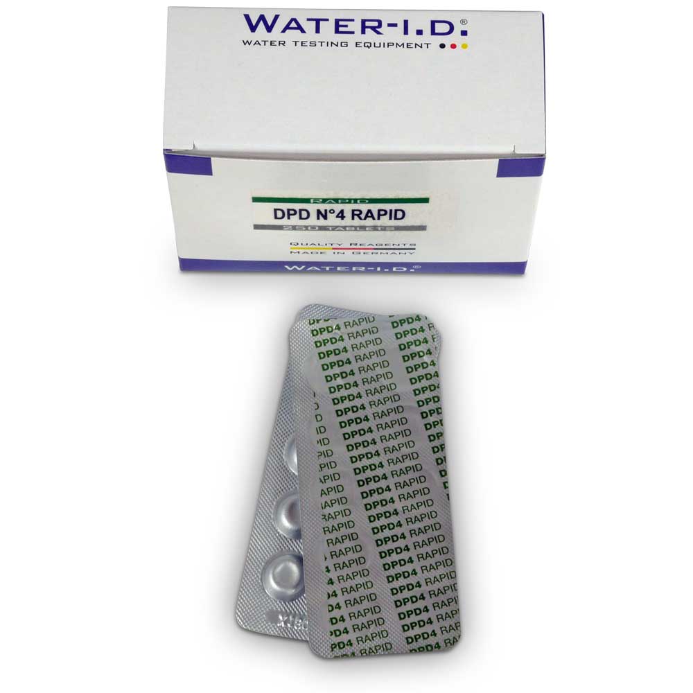 250 Stk. DPD 4 Rapid Tabletten für Pooltester Sauerstoff (25 Streifen)