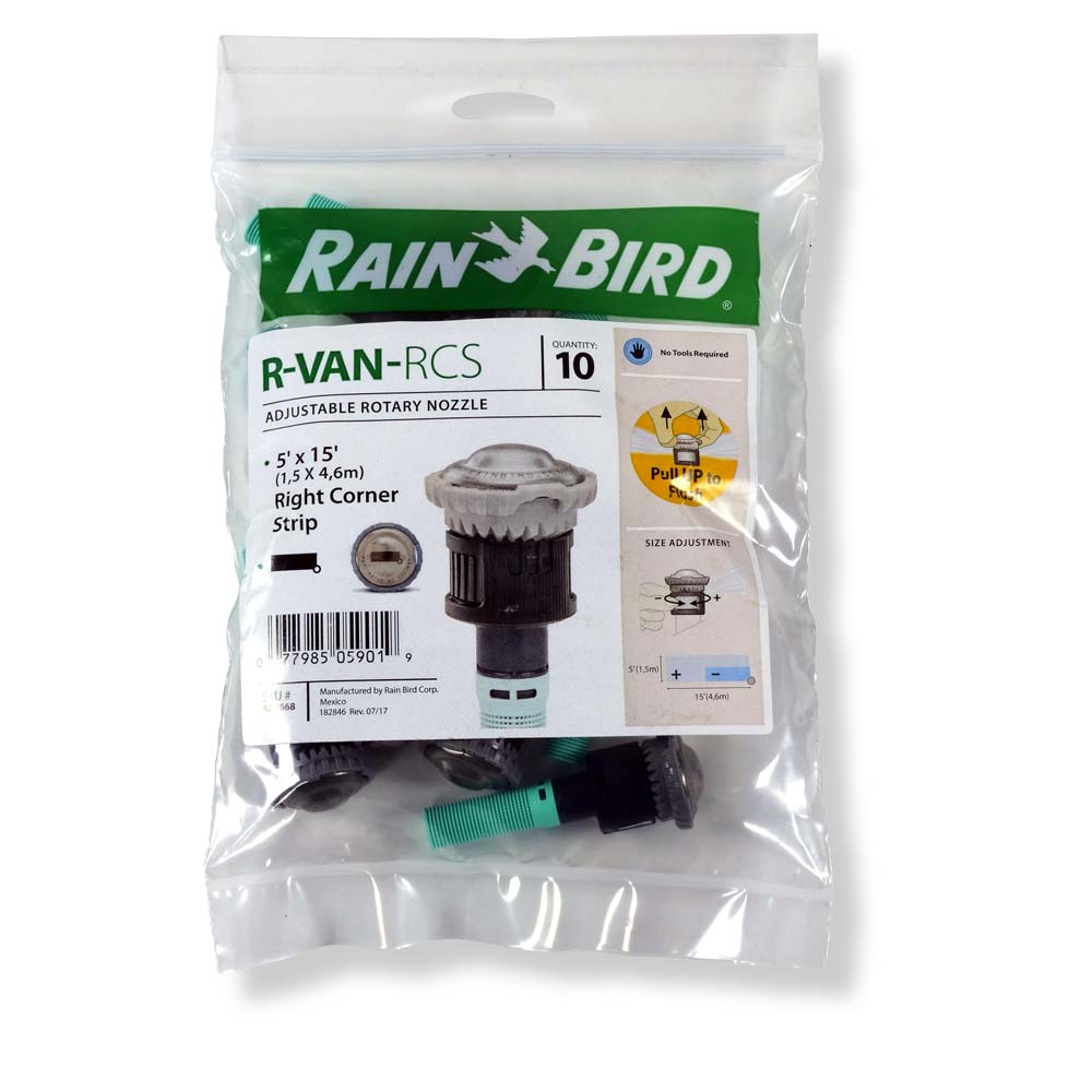 10x Rain Bird R-Van RCS Streifendüse rechte Ecke