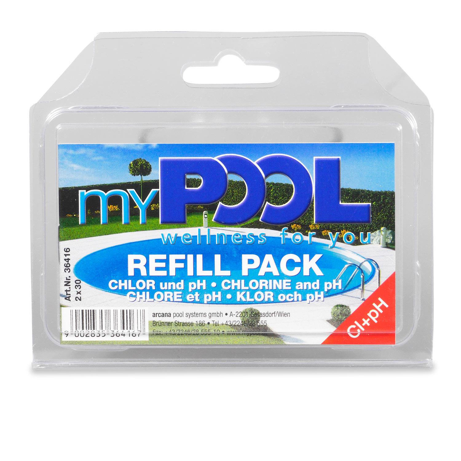 myPOOL Chlor/pH Refill Pack 2x30 Tabletten