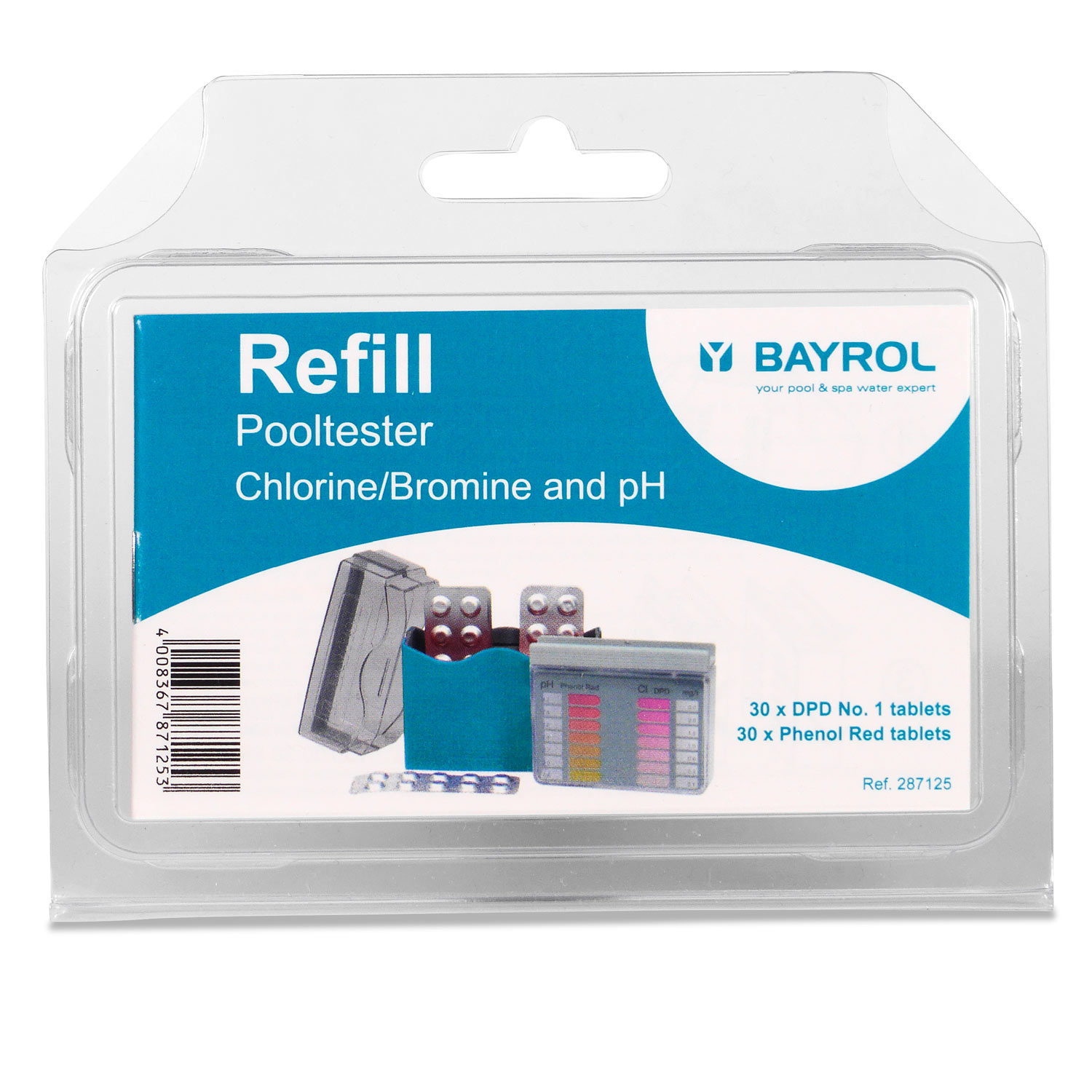 BAYROL Refill für Pooltester Chlor, Brom + pH