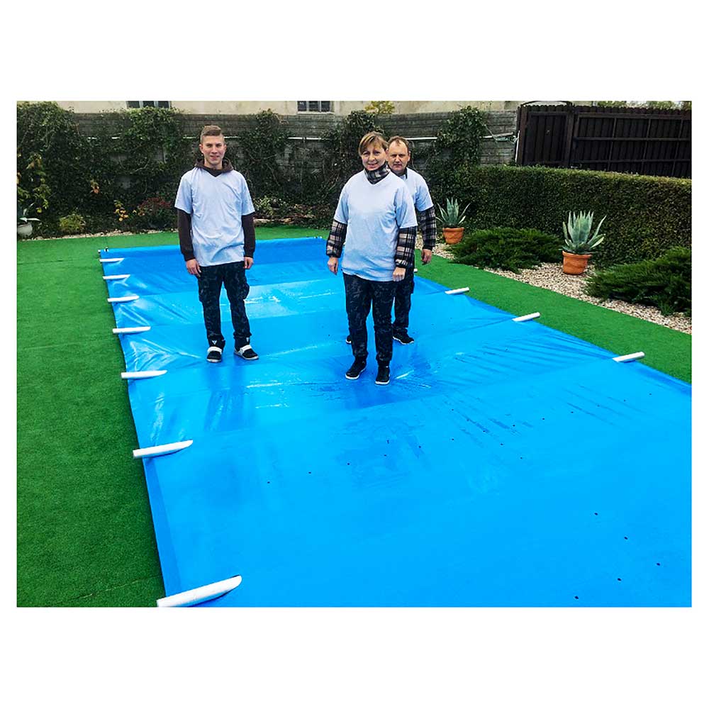 LaJa26 Pool-Schutzabdeckung Basic Achtform-Pools 4,70 x 3,00 m Blau